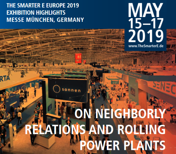 THE SMARTER E EUROPE 2019 EXHIBITION HIGHLIGHTSMESSE MÜNCHEN, GERMANIA