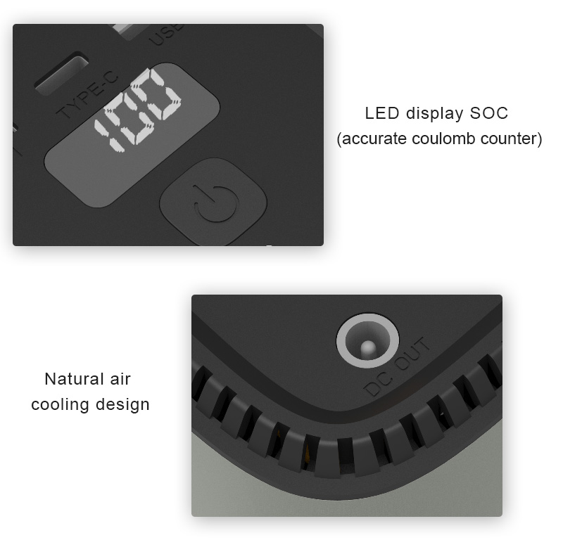 Display LED SOC (contatore coulomb accurato)