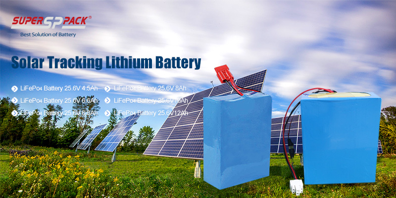 Batterie al litio da 25,6 Volt per vari sistemi di inseguimento solare