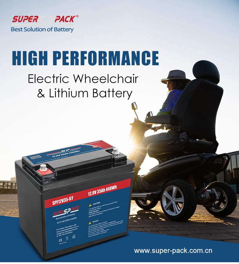 Batteria per scooter per disabili Superpack al litio 12V35Ah