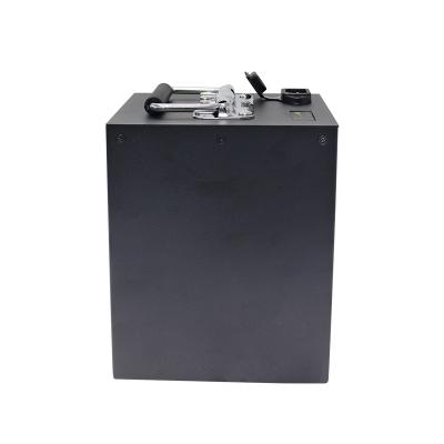 48V 15Ah LiFePO4 battery pack isolated on white background